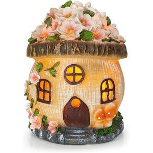 Gnome Fairy House Solar Light for Home & Outdoor Decor Gnome Home Solar Powered